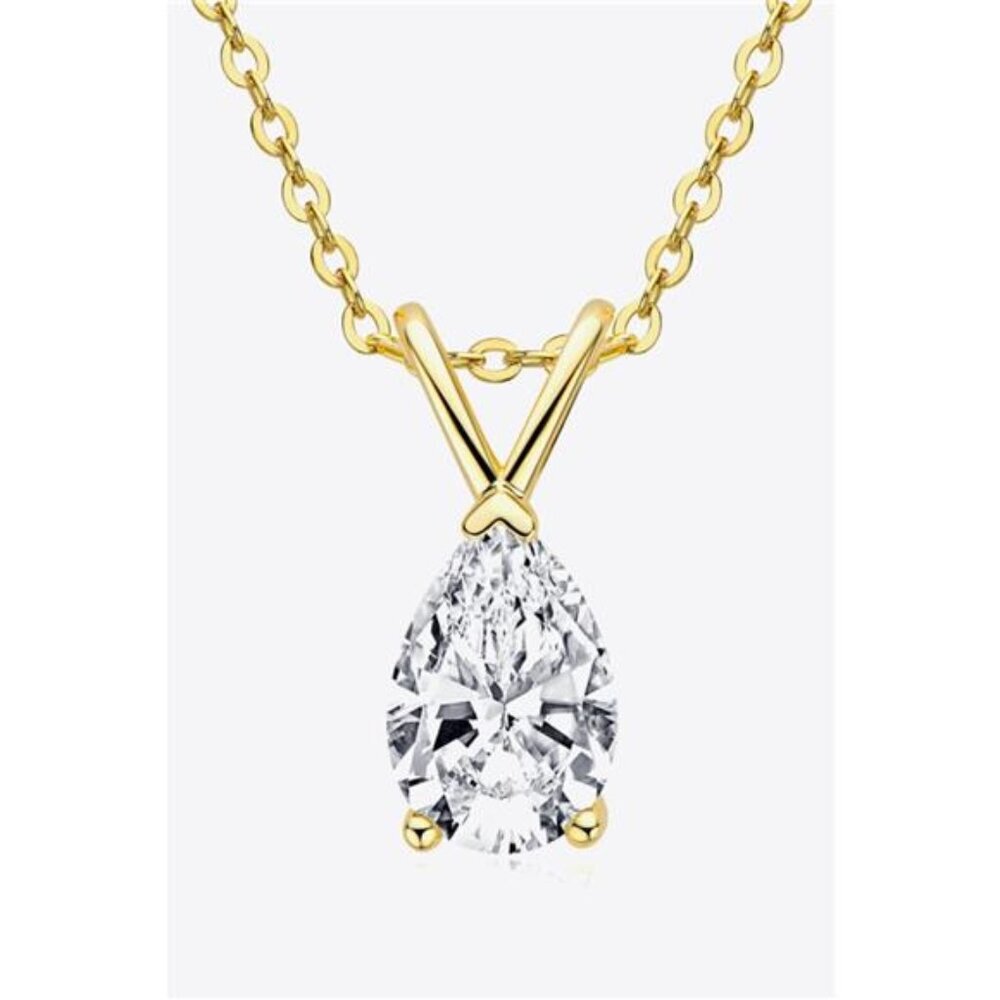 1.5 Carat Moissanite Pendant 925 Sterling Silver Necklace